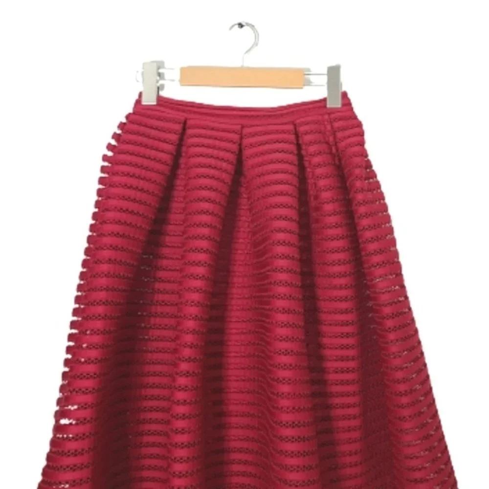 MAJE Red Jam Puffball Skirt Women's Size US XS - Picture 5 of 15